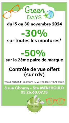 Actualité optique opticien : GREEN DAYS